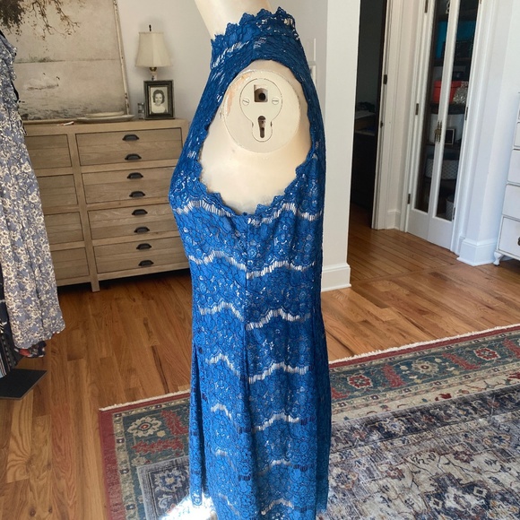 Trixxi Clothing Company Beautiful Teal Lace Cocktail Dress - Size S - Picture 4 of 14